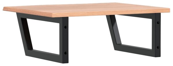 VidaXL acél és tömör tölgyfa falra szerelhető mosdópolc