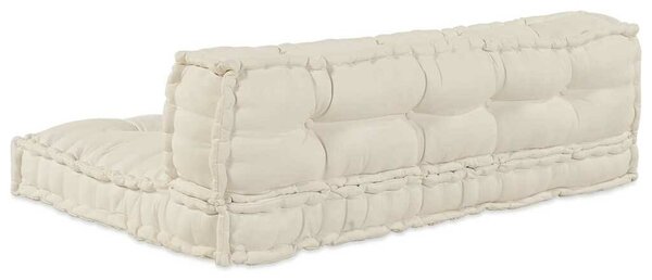 VidaXL Pallet Sofa Párna 2 db Szövet Krémszínű 120 x 80 x 38 cm