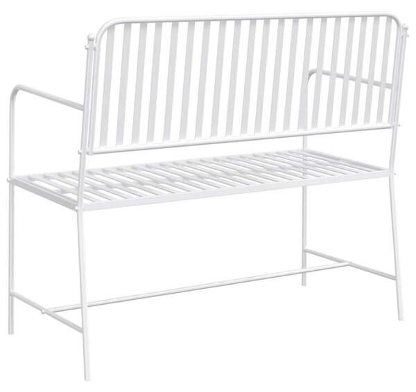 VidaXL Kerti pad Fehér 104 x 54 x 93cm Acél