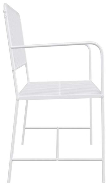 VidaXL Kerti pad Fehér 104 x 54 x 93cm Acél