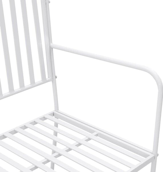 VidaXL Kerti pad Fehér 104 x 54 x 93cm Acél