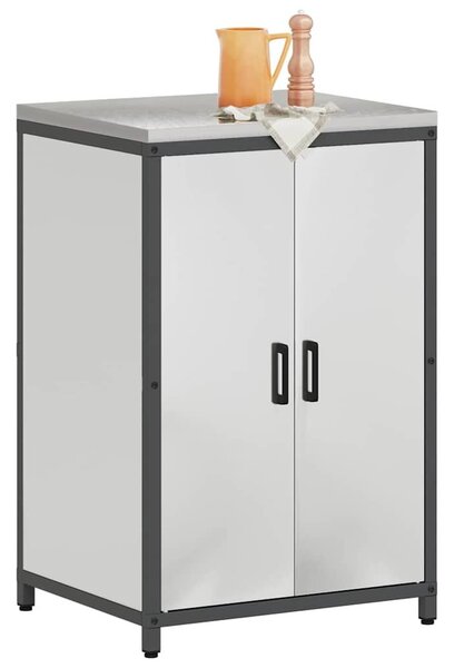VidaXL Konyhai Tárolás HATTEM Ezüst 60 x 50 x 92 cm Acél