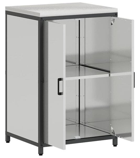 VidaXL Konyhai Tárolás HATTEM Ezüst 60 x 50 x 92 cm Acél