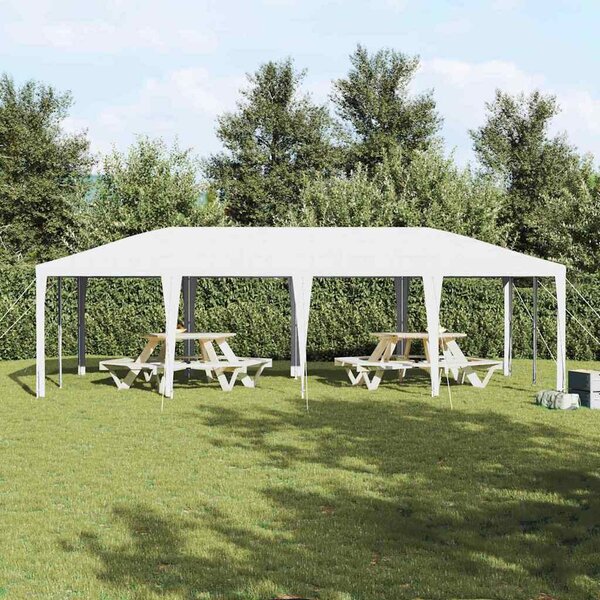 VidaXL Partysátor 800 x 400 x 266 cm, Poliészter és acél, Fehér