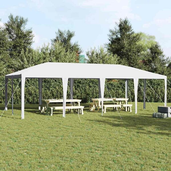 VidaXL Partysátor 800 x 400 x 266 cm, Poliészter és acél, Fehér
