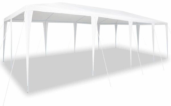 VidaXL Partysátor 800 x 400 x 266 cm, Poliészter és acél, Fehér