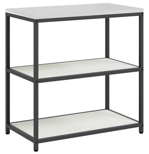 VidaXL Konyhai polcrendszer HATTEM Fehér 90 x 50 x 92 cm Acél