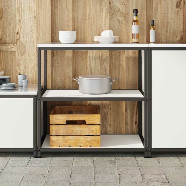 VidaXL Konyhai polcrendszer HATTEM Fehér 90 x 50 x 92 cm Acél