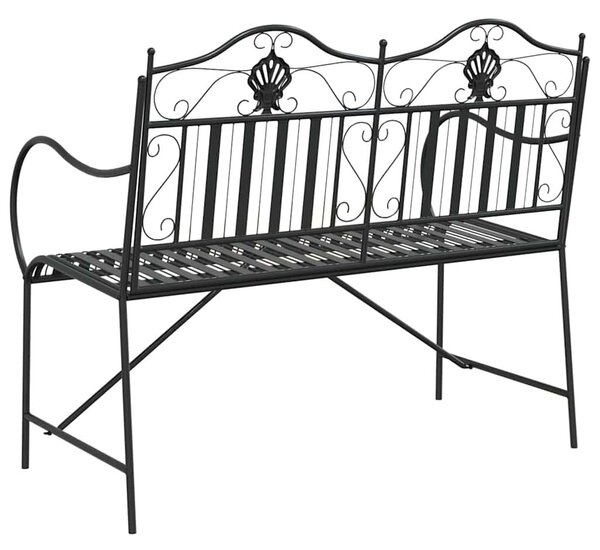 VidaXL Kerti pad Fekete 104 x 54 x 93cm Acél