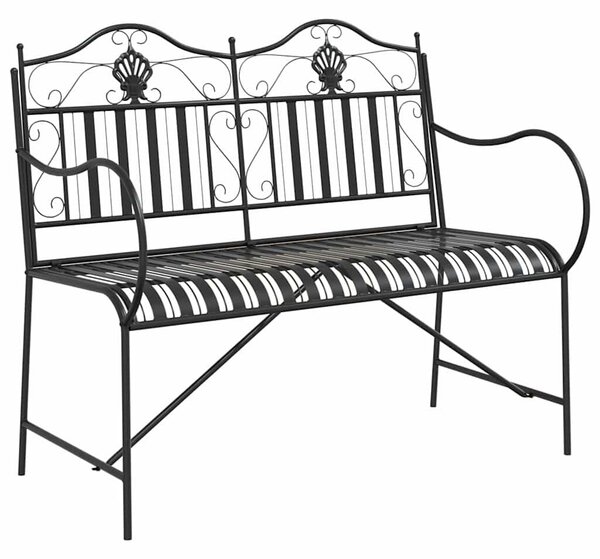 VidaXL Kerti pad Fekete 104 x 54 x 93cm Acél