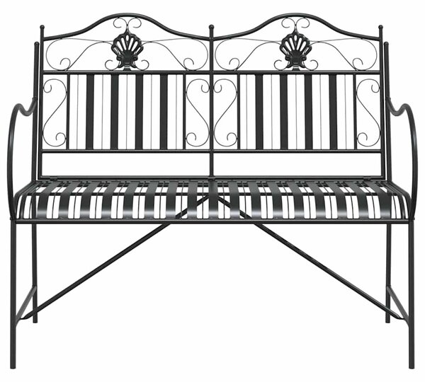 VidaXL Kerti pad Fekete 104 x 54 x 93cm Acél