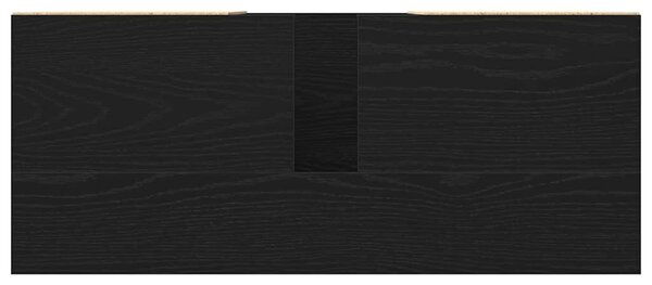 VidaXL Fürdőszobai mosdószekrény Fekete tölgy 80 x 33 x 60 cm