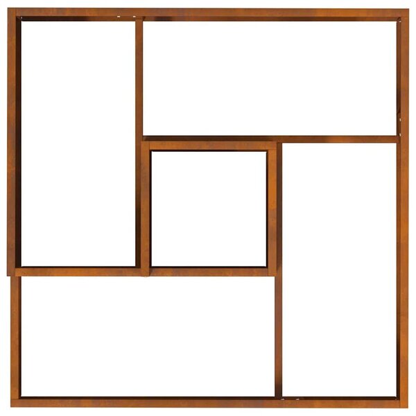 VidaXL Kerti cserép Barna 80 x 80 x 50 cm Időjárásálló acél
