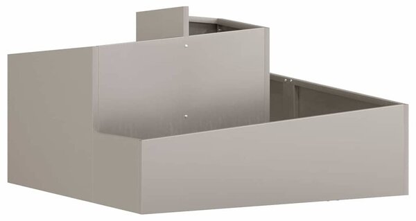 VidaXL Kerti cserép Barna 80 x 80 x 50 cm Időjárásálló acél