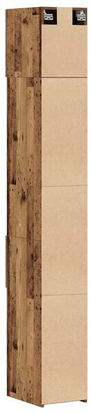 VidaXL Tárolószekrény 2 db Öreg fa 30 x 42,5 x 225 cm
