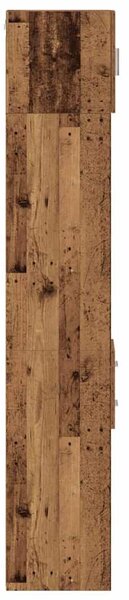 VidaXL Tárolószekrény 2 db Öreg fa 30 x 42,5 x 225 cm