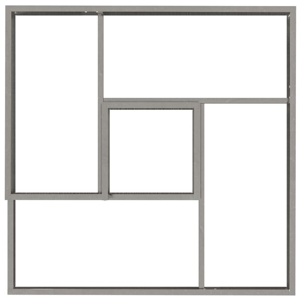 VidaXL Kerti cserép Ezüst 60 x 60 x 50 cm Rozsdamentes acél
