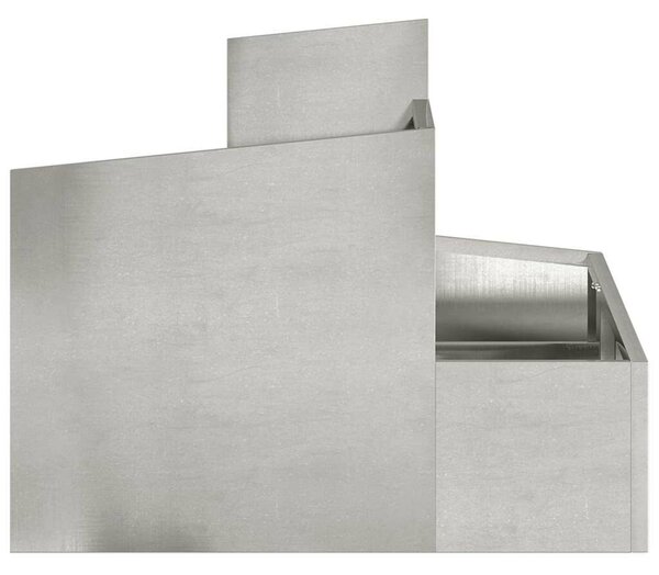 VidaXL Kerti cserép Ezüst 60 x 60 x 50 cm Rozsdamentes acél