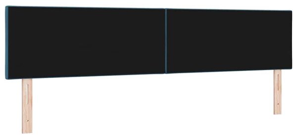 VidaXL LED ágytámla Sötét kék 200 cm Műbőr