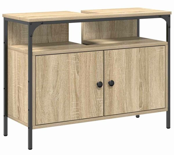 VidaXL Fürdőszoba bútor szett 3 db Barna 80 x 30 x 60 cm Szerelt fa