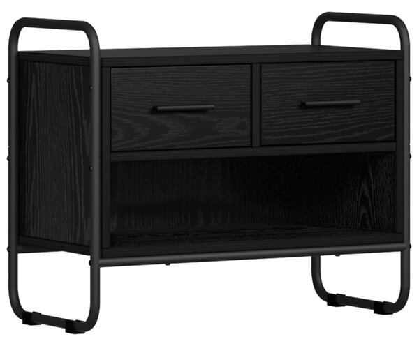 TV szekrény 60 x 30 x 50 cm Fekete Tölgy Szerelt Fa
