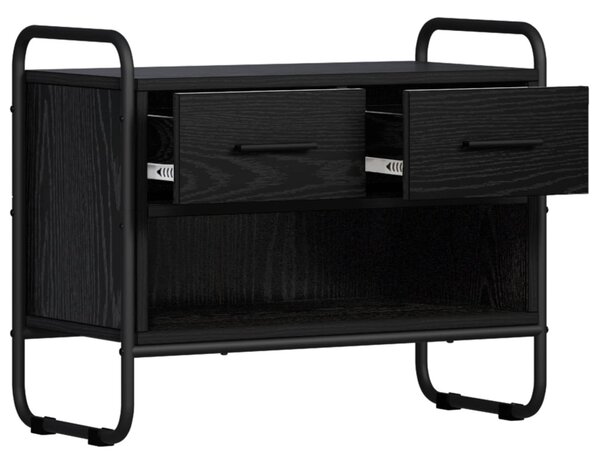 TV szekrény 60 x 30 x 50 cm Fekete Tölgy Szerelt Fa