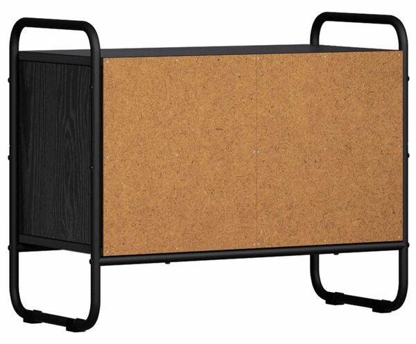 TV szekrény 60 x 30 x 50 cm Fekete Tölgy Szerelt Fa