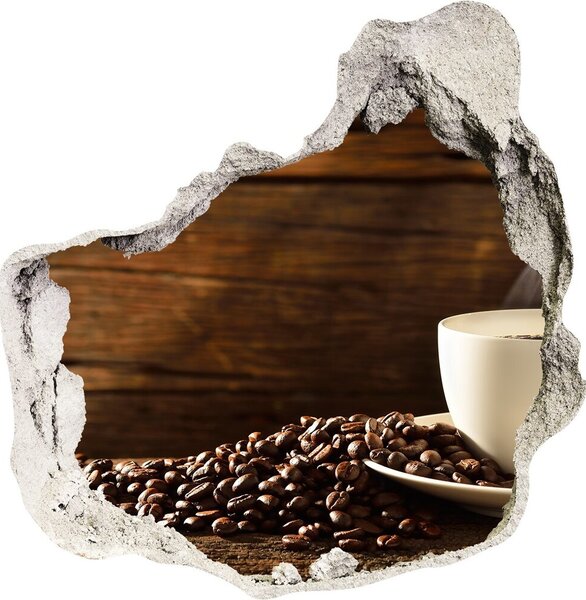 3d-s lyuk vizuális effektusok matrica Csésze kávé