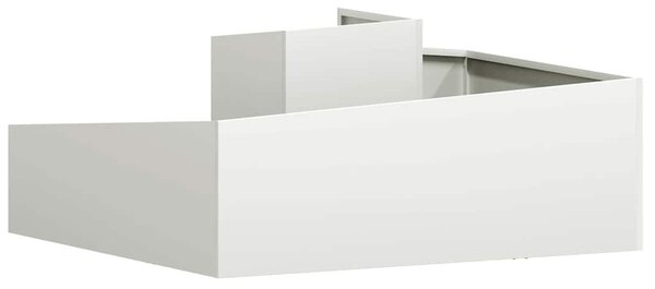 VidaXL Kerti cserép Fehér 100 x 100 x 50 cm Acél