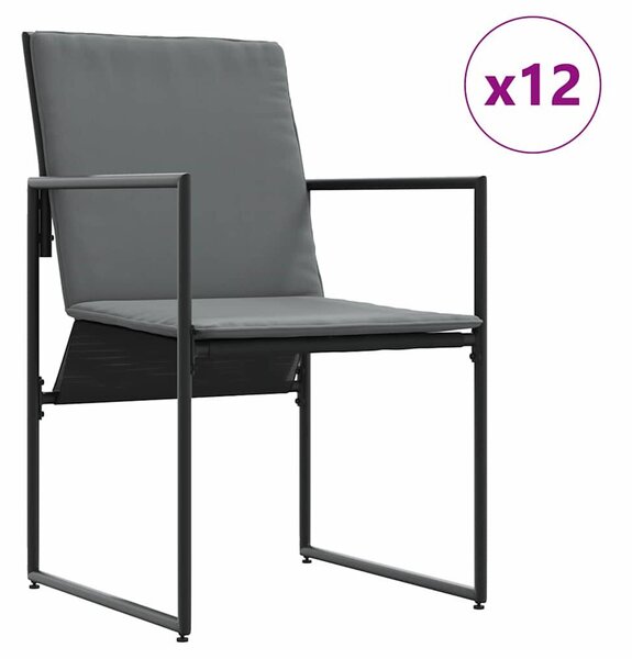 VidaXL Kert étkező szett 13 pcs Fekete Acél