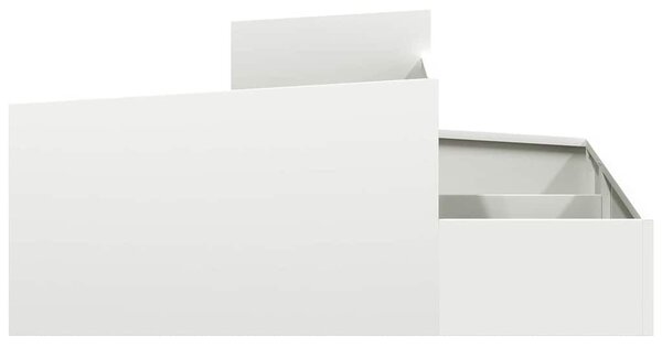 VidaXL Kerti cserép Fehér 100 x 100 x 50 cm Acél