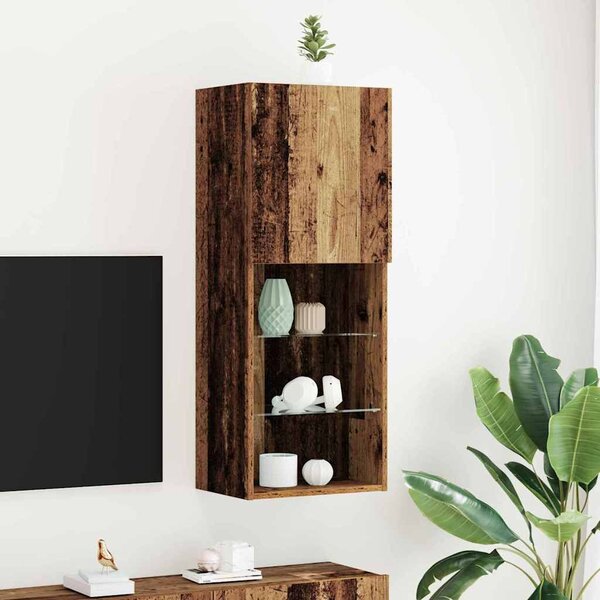 VidaXL TV szekrény garnitúra 40,5 x 30 x 102 cm Öreg fa Szerelt Fa