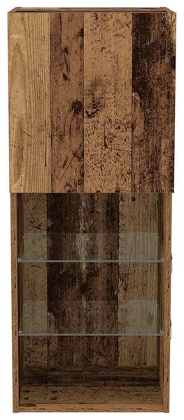 VidaXL TV szekrény garnitúra 40,5 x 30 x 102 cm Öreg fa Szerelt Fa