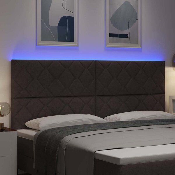 VidaXL LED ágytámla Világosszürke szövet