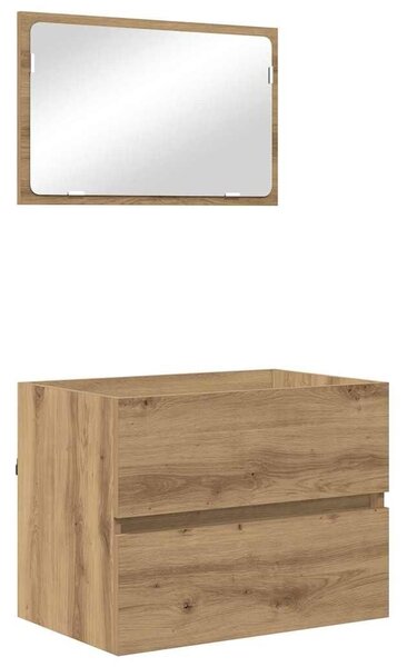 VidaXL Fürdőszobai Bútor Készlet 2 pcs Artisan tölgy 57 x 37 x 45 cm