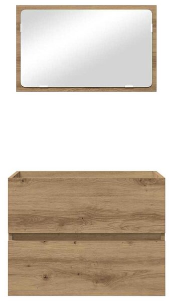 VidaXL Fürdőszobai Bútor Készlet 2 pcs Artisan tölgy 57 x 37 x 45 cm