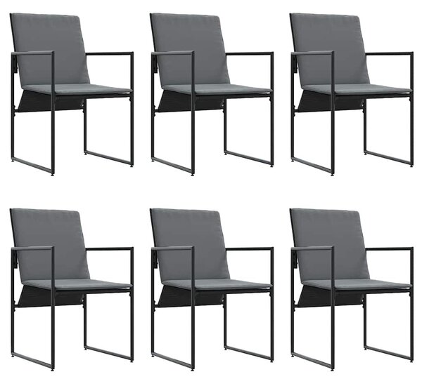 VidaXL Kert étkező szett 11 pcs Fekete Acél