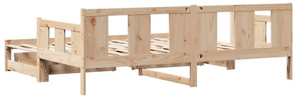 VidaXL kihúzható heverő fiókokkal matrac nélkül 90 x 190 cm