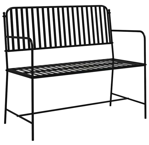 VidaXL Kerti pad Fekete 104 x 54 x 93cm Acél