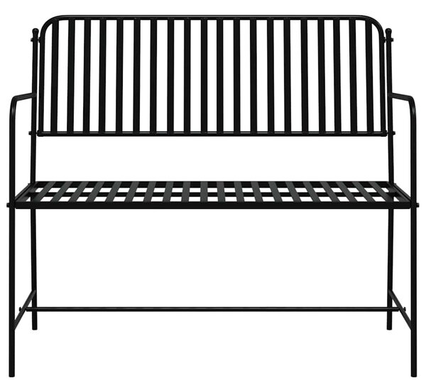 VidaXL Kerti pad Fekete 104 x 54 x 93cm Acél