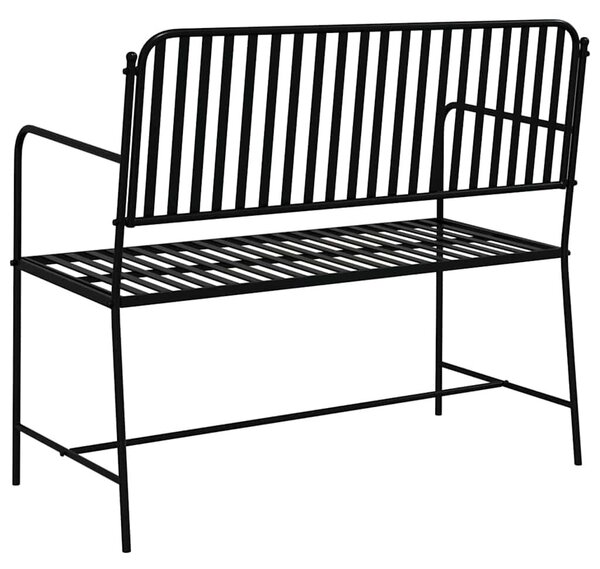 VidaXL Kerti pad Fekete 104 x 54 x 93cm Acél