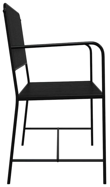 VidaXL Kerti pad Fekete 104 x 54 x 93cm Acél