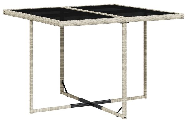 VidaXL 9részes világosszürke polyrattan kerti étkezőgarnitúra párnával