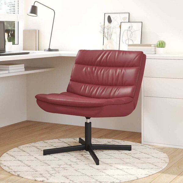 VidaXL Forgószék bordó 63 x 75 x 76 cm PU