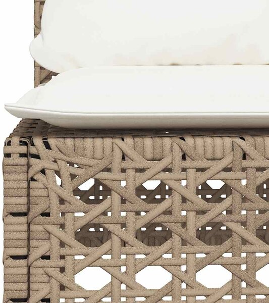 VidaXL 9 részes bézs polyrattan kerti ülőgarnitúra párnákkal