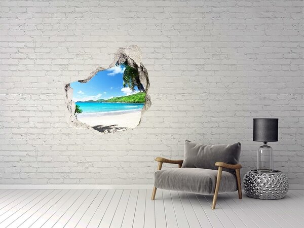 3d-s lyuk vizuális effektusok matrica Seychelles strand