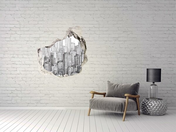 3d-s lyuk vizuális effektusok matrica Felhőkarcoló