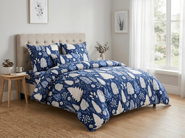 Mikroszálas ágyneműhuzat INDIGO BLOOM kék Ágyneműhuzat mérete: 70 x 90 cm | 140 x 200 cm
