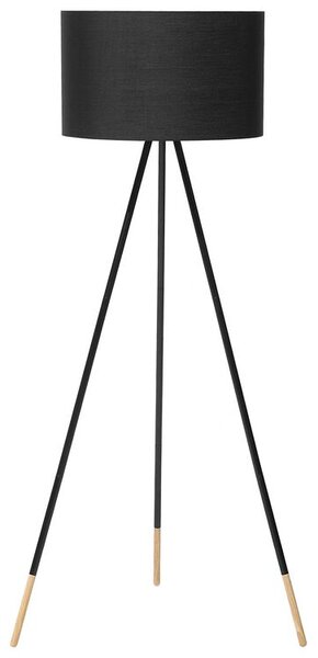 Háromlábú fekete fém állólámpa 157 cm TOBOL