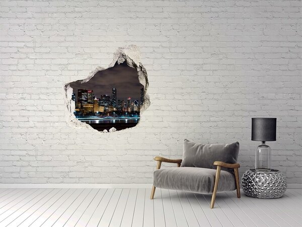 3d-s lyuk vizuális effektusok matrica Chicago éjjel